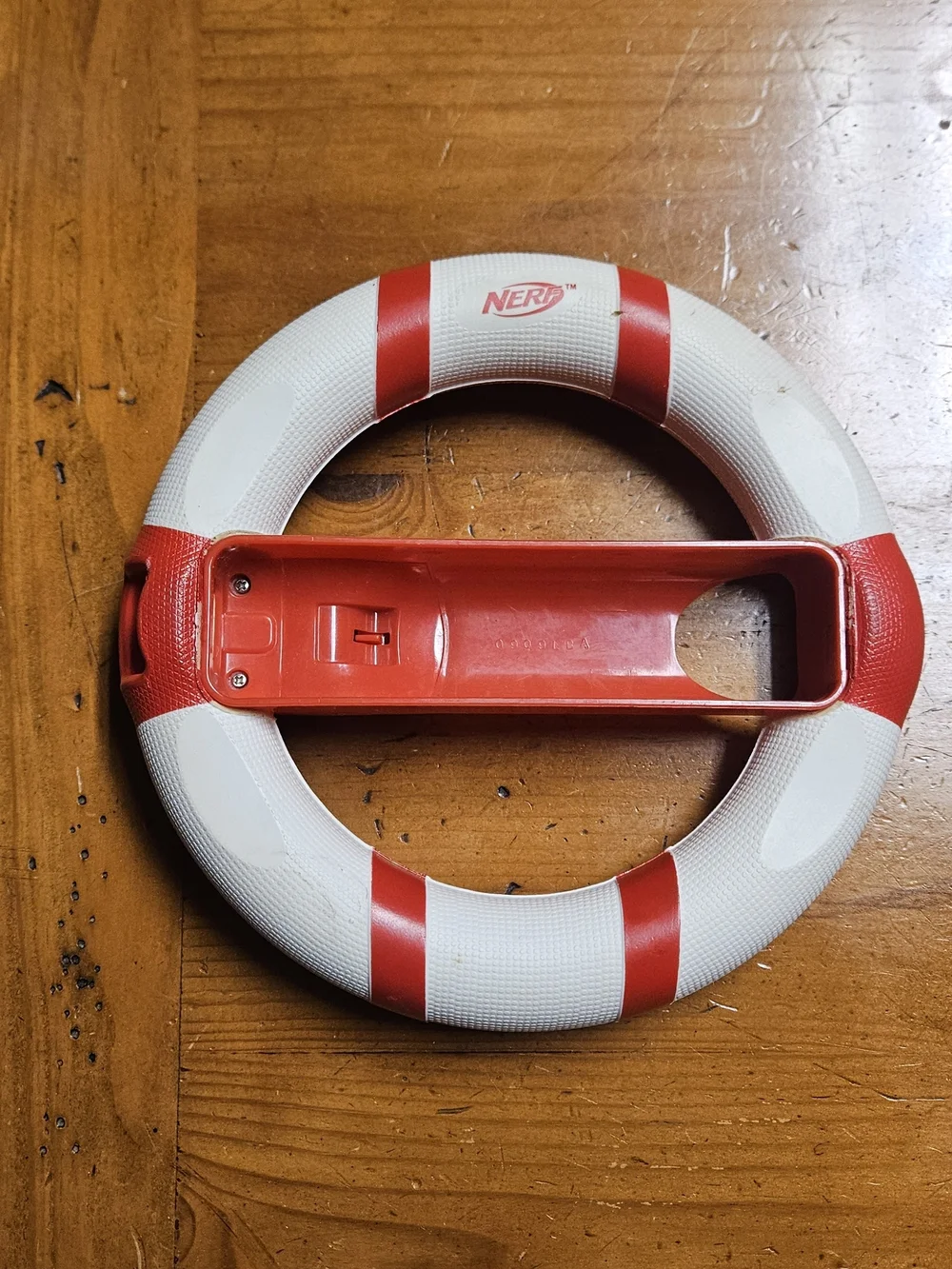 NERF  Nintendo Wii Red and White Steering Wheel